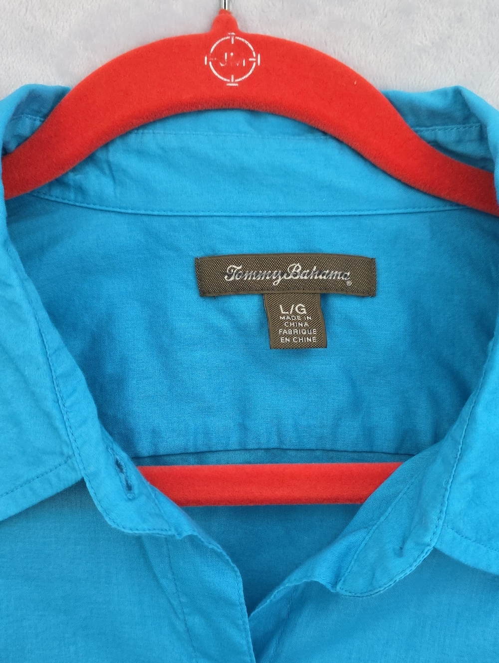 Tommy Bahama Turquoise Button-Up Shirt - Picture 4 of 9